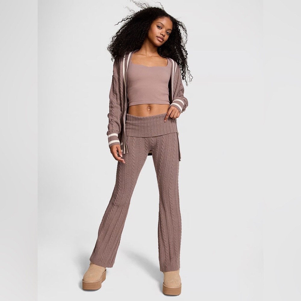 PINK Victoria's Secret Mauve Wide Leg Pants